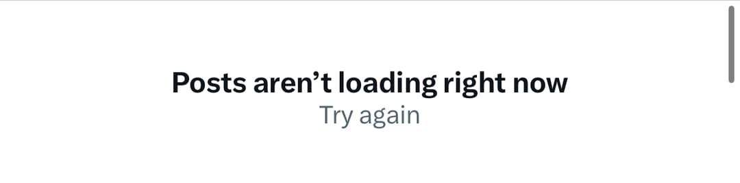 Posts cannot load on X