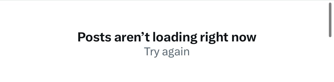 Posts cannot load on X