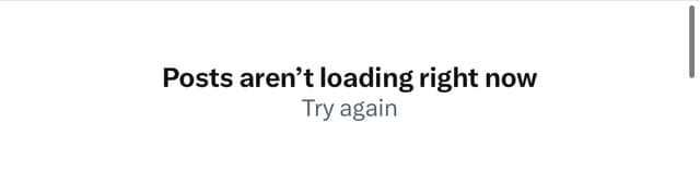 Posts cannot load on X